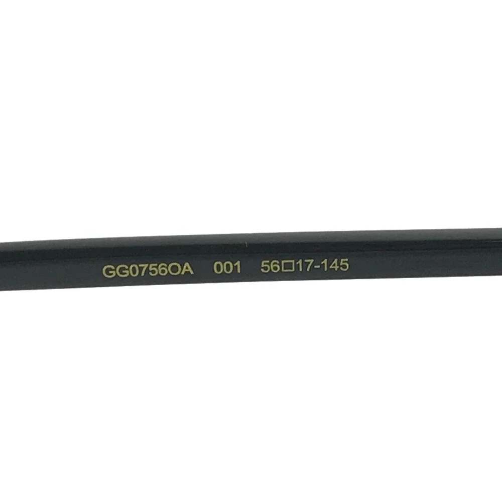 Gucci Eyeglasses Frames GG0756OA 001 Matte Black Rectangle Asian Fit 56-17-145